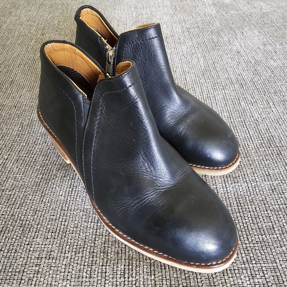XENA Workwear Gravity Safety Shoe Ankle Boot Steel Toe Women 8.5 Black Leather
